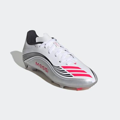 adidas F50 Messi League FG Soccer Cleats White/Lucid Re/Silver