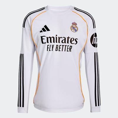 adidas Real Madrid Home LS Jersey 25/26