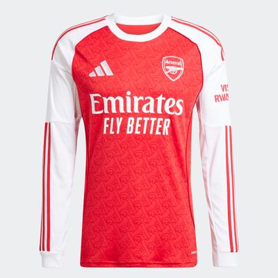 adidas Arsenal Home Long Sleeve Jersey 25/26 RED/WHITE