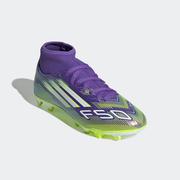adidas F50 Club Mid-Sock FG Youth: Purple Rush/Lemon