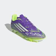 adidas F50 Club FG Youth Soccer Cleats: Purple Rush/Lemon