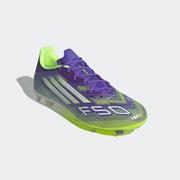 adidas F50 League FG Soccer Cleats: Purple Rush/Lemon
