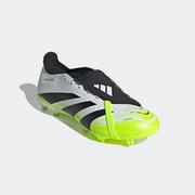 adidas Predator League Fold-Over Tongue FG Soccer Cleats: White/Black/Lemon