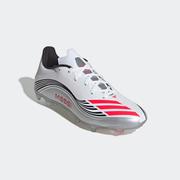 adidas F50 Messi League FG Soccer Cleats: White/Lucid Red/Silver
