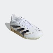 adidas Predator League FG Youth Soccer Cleats: White/Black/Gold