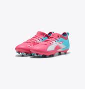 Puma Ultra 6 Match FG Youth Soccer Cleats: Blue Hero/Sunset Pink