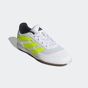 adidas Predator Club Indoor Sala Youth Soccer Shoes: White/Lucid Lemon/Black