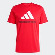 adidas Manchester United Seasonal Graphic T-Shirt: Red