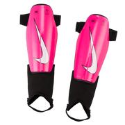 Nike Charge Kids' Soccer Shin Guards: Fierce Pink/Black/White