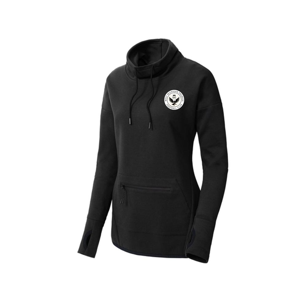 Western Michigan Women's Triumph Cowl Neck Pullover Black