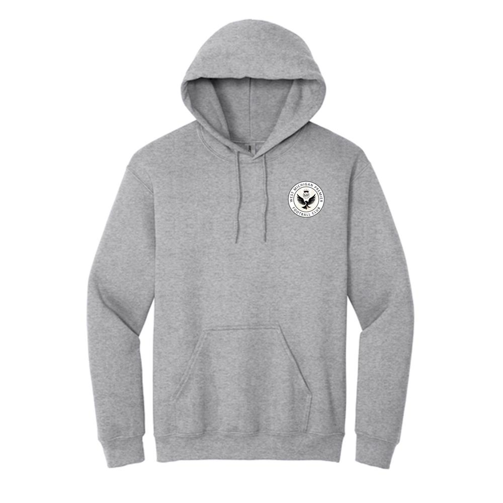 Western Michigan Heavy Blend Hoodie Sport Grey