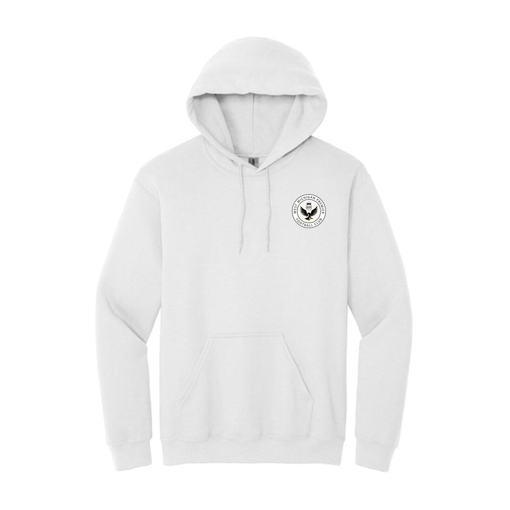 Western Michigan Heavy Blend Hoodie White