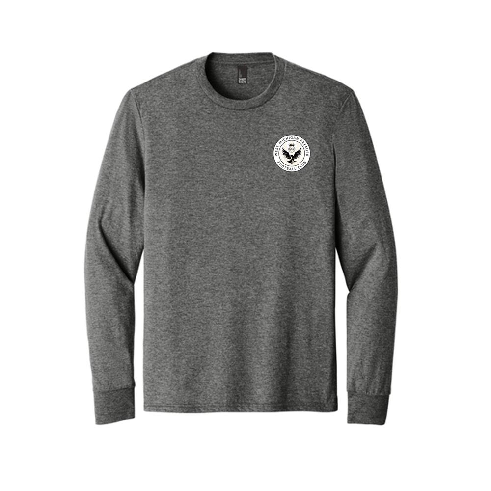 Western Michigan Perfect Tri L/S Tee Grey Frost