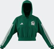adidas Mexico DNA Womens Crop Hoodie: Bold Green