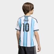 adidas Argentina 2026 World Cup Home Replica Messi Kids Jersey: White/Ice Blue