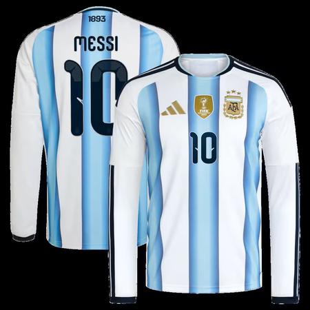 adidas Argentina Home Long Sleeve Messi Jersey 2026 World Cup