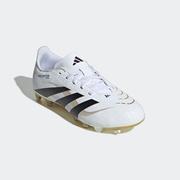 adidas Predator Club FG Youth Soccer Cleats: White/Black/Gold