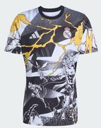 adidas Real Madrid Avengers 25/26 Pre-Match Jersey: White/Black/Gold
