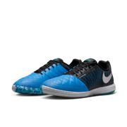 Nike Lunargato II Indoor/Court Low-Top Soccer Shoes: Metallic Silver/Neptune Blue
