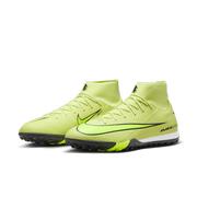 Nike Mercurial Superfly 10 Academy Turf High-Top Soccer Shoes: Limelight/Volt/Hyper Crimson