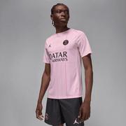 Nike Paris Saint-Germain Academy Pro Fourth Men's Jordan Dri-FIT Soccer Pre-Match Top: Pink Foam/Grey