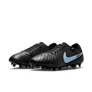 Nike Tiempo Legend 10 Pro Firm-Ground Low-Top Soccer Cleats: Black/Black/Blue