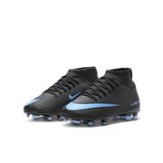 Nike Jr. Mercurial Superfly 10 Club Little/Big Kids' Multi-Ground High-Top Soccer Cleats: Black/Ice Blue
