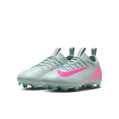 pink and green nike soccer cleats