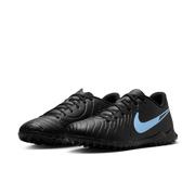 Nike Tiempo Legend 10 Club Turf Low-Top Soccer Shoes: Black/Blue