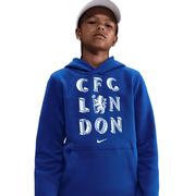 Chelsea FC Club Big Kids' (Boys') Nike Soccer Pullover Hoodie: Rush Blue/White