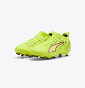 Puma Ultra 6 Match FG Youth Soccer Cleats: Yellow Alert/Black/Glowing Red