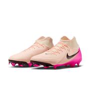 Nike Phantom Luna 2 Academy Multi-Ground High-Top Soccer Cleats: Crimson Tint/Blackpink Blast