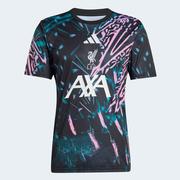 adidas Liverpool FC 25/26 Pre Match Jersey: Black/Eqt Green