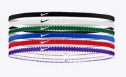 Nike Flex Classic Slim Headbands 6pk: Royal/Red/White
