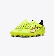 Puma Ultra 6 Play Velcro FG Youth: Yellow Alert/Glowing Red