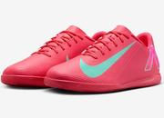 Nike Mercurial Vapor 16 Club Indoor Court Low-Top Soccer Shoes: Ember Glow/Aurora Green