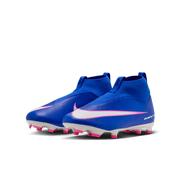 Nike Jr. Mercurial Superfly 10 Academy Little/Big Kids' Multi-Ground High-Top Soccer Cleats: Racer Blue/White