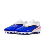 Nike Phantom 6 Low Club FG Soccer Cleats: Racer Blue/Pink Blast