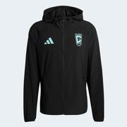adidas Columbus Crew Full-zip Wind Breaker: Black/Easy Mint