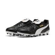 Puma King Top FG Soccer Cleats: Black/White