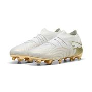 Puma Future 9 Ultimate FG Soccer Cleats: White/Met Gold