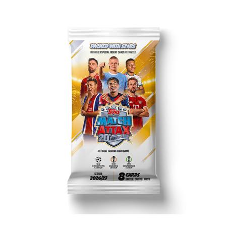 2026-27 TOPPS MATCH ATTAX UEFA CLUB COMPETITIONS CARDS PACK (8 CARDS)