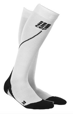 Men's CEP Progressive+ Run Socks 2.0 WHITE/BLACK