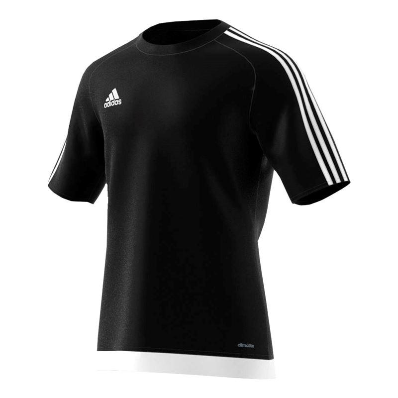 Adidas Estro 15 Youth Soccer Jersey, White-Black, XL