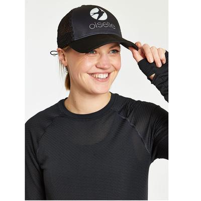 Women's Oiselle Runner Trucker Hat BLACK_LOGO