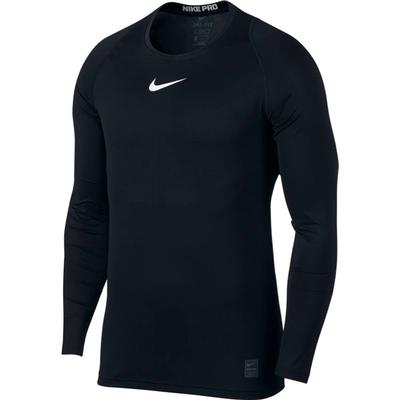 nike air running long sleeve top in black