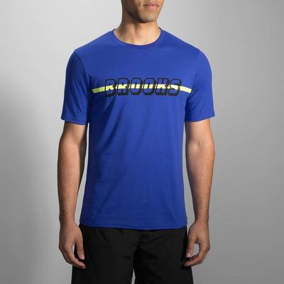 Men's Brooks T-Shirt HEATHER_COBALT