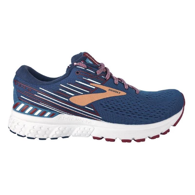 brooks red white and blue shoes