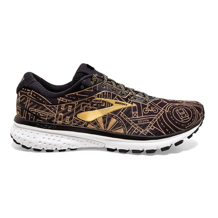 white and gold brooks shoes