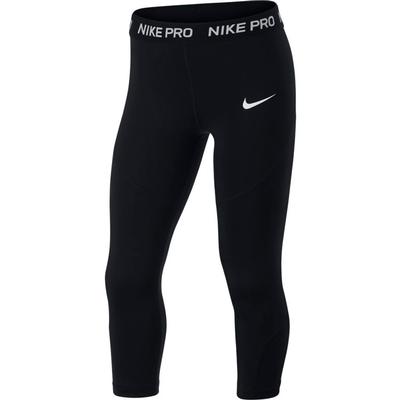 Girls Nike Pro Capri BLACK/BLACK/WHITE